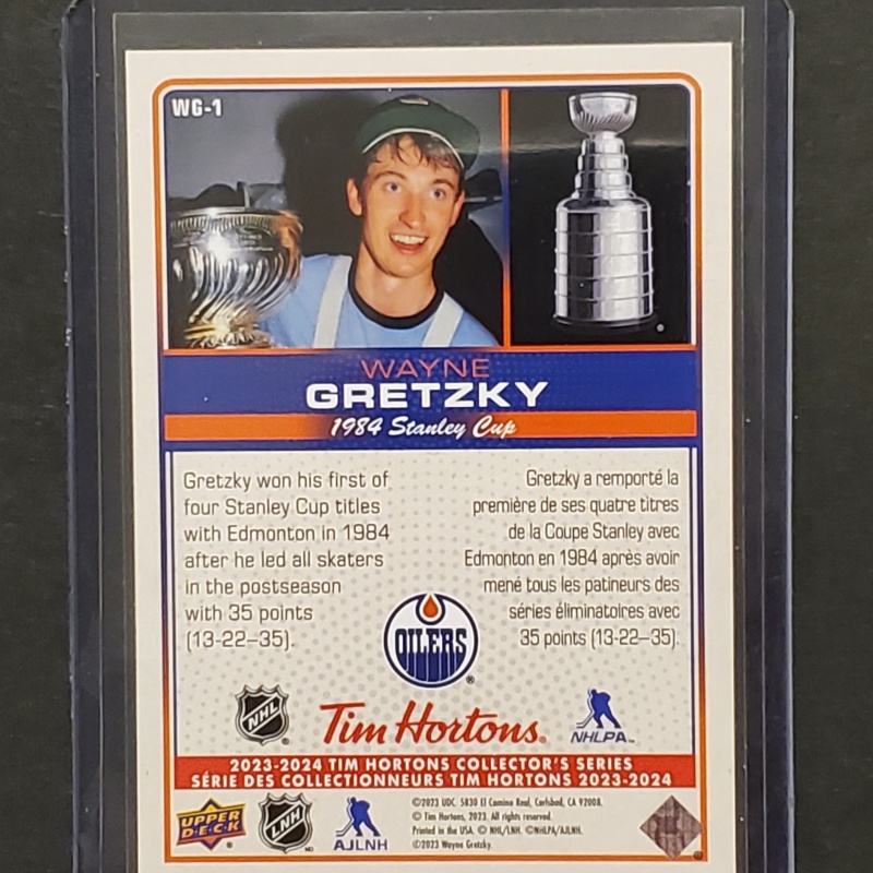 2023-24 UD Tim Hortons WAYNE GRETZKY WG-1